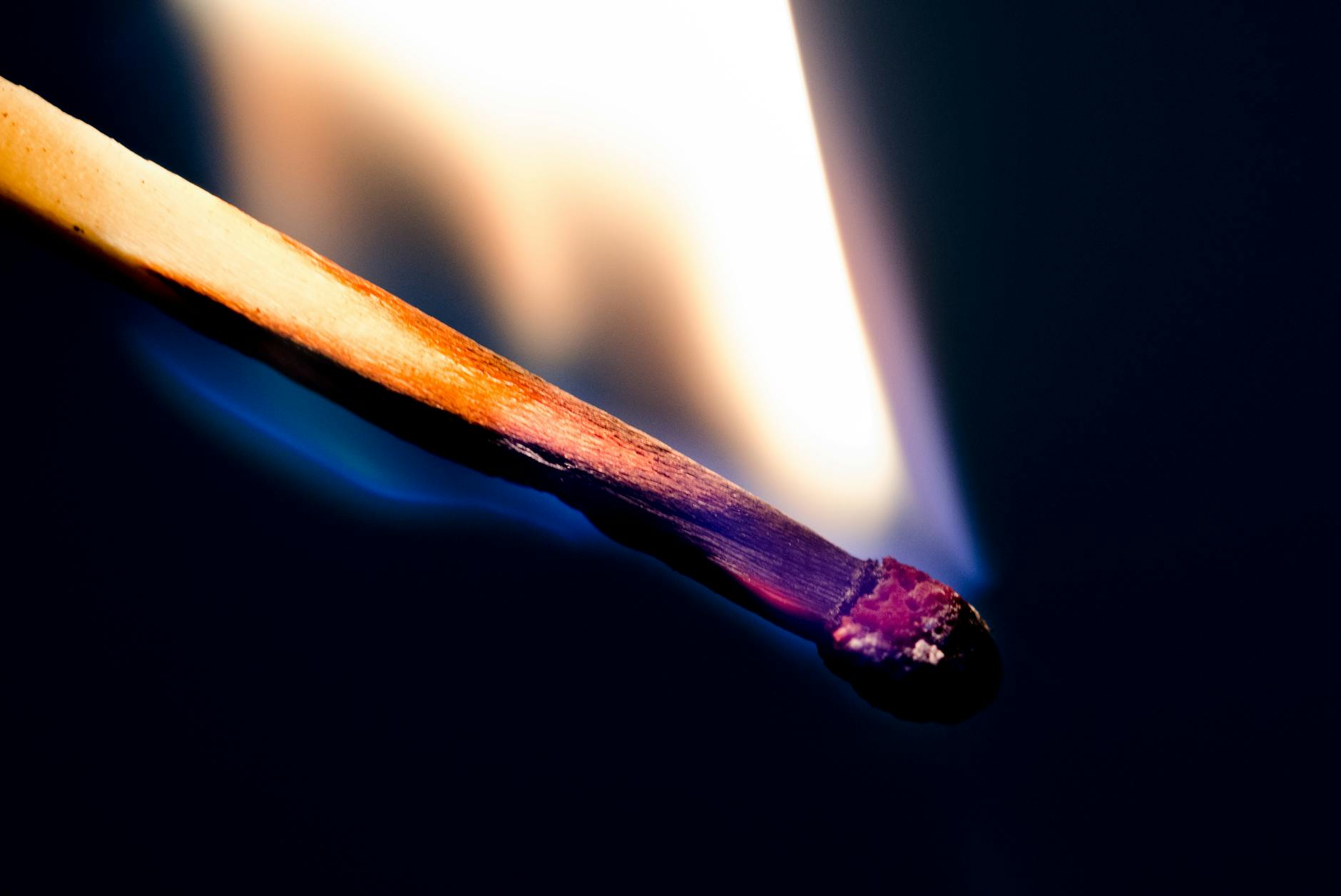 photography of matchstick with fire